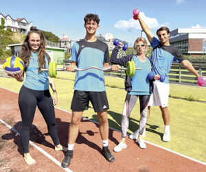 Aktives Sportteam (v.l.n.r.): Nadine „Dini“ Stalter, Luca Markgraf, Rosemarie Pieck und Melvin Schwertfeger. Foto: TSL